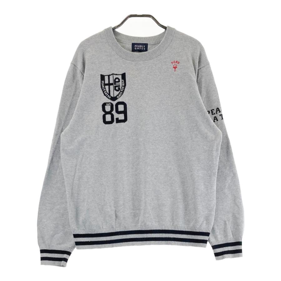 パーリーゲイツ　グレーニット PEARLY GATES パーリーゲイツ 長袖ニットセーター グレー系 4 ゴルフ