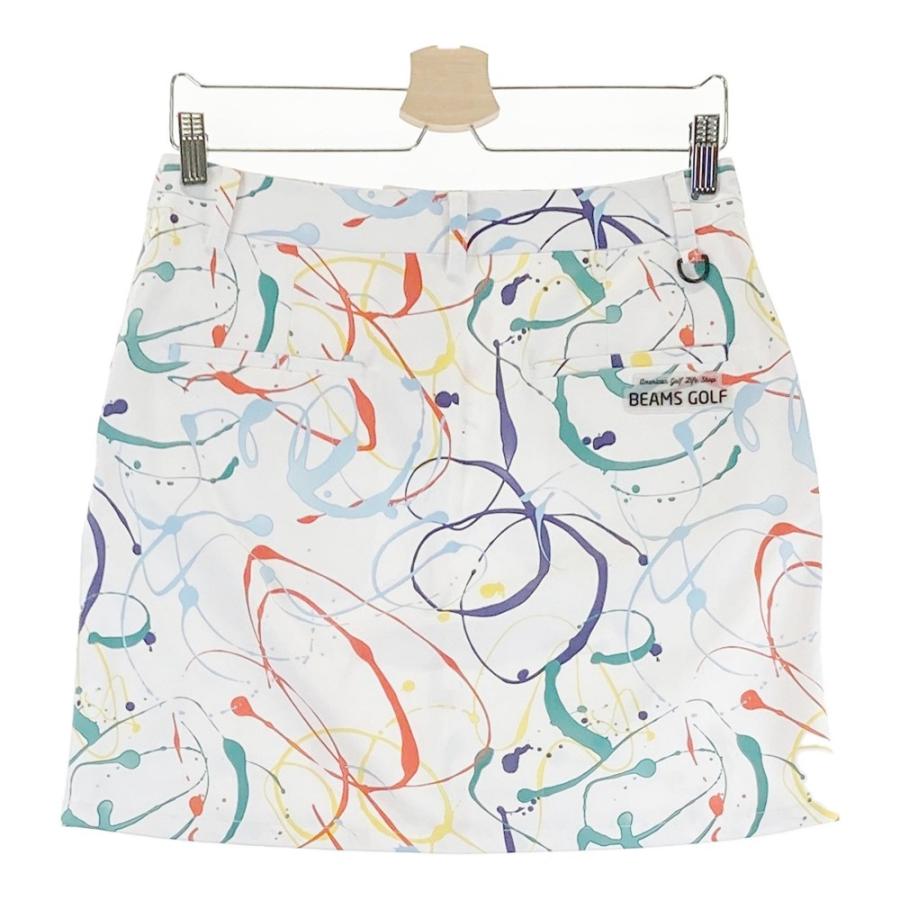 サイズ：L BEAMS GOLF ビームスゴルフ  スカート 総柄 ホワイト系 [240101444699] ゴルフウェア レディース ストスト BEAMS GOLF ビームスゴルフ スカート 総柄 ホワイト系 L ゴルフ