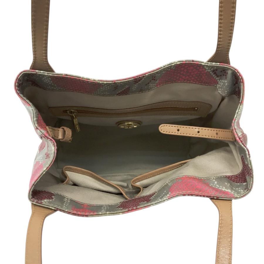 Tory Burch トリーバーチ ハンドバッグ トートバッグ パイソン柄 TORY BURCH トリーバーチ トートバッグ パイソン柄 ピンク系