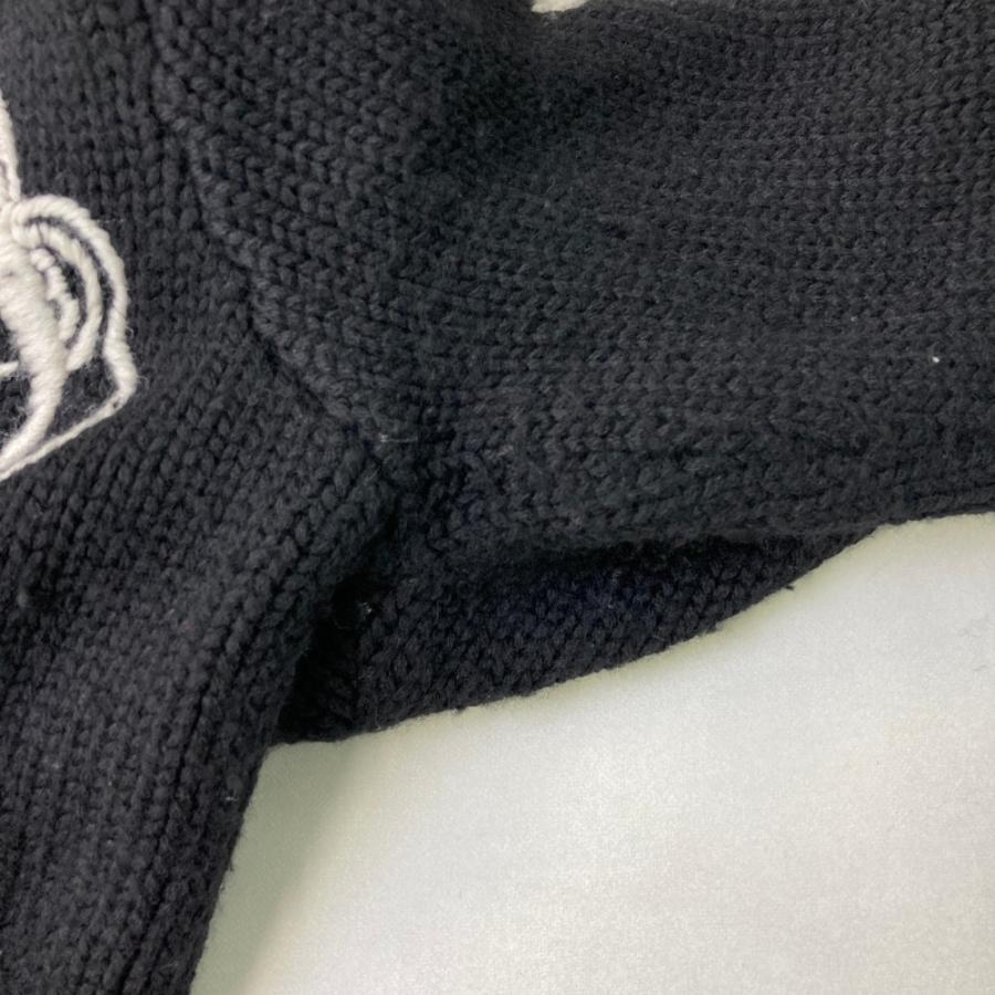 EVISU エヴィス カウチンニット ジップパーカー ブラック系 36 メンズ 