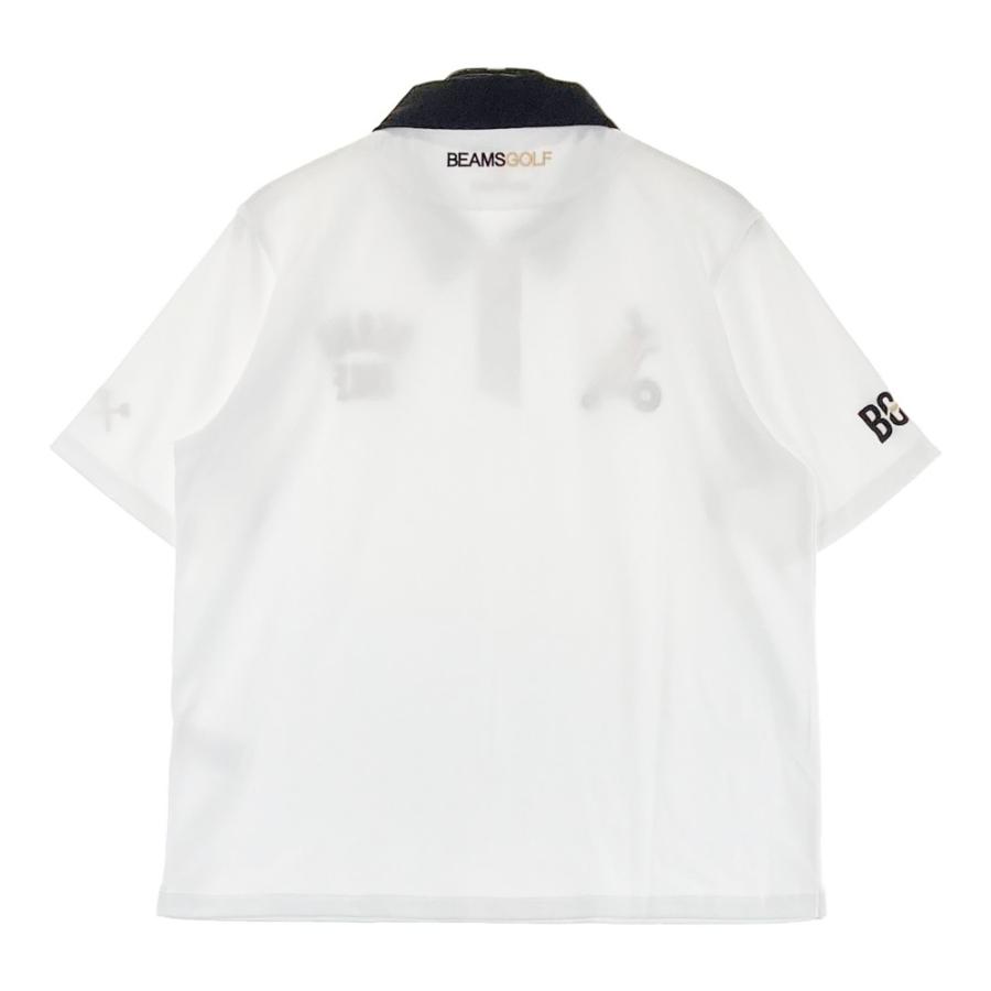 サイズ：XL BEAMS GOLF ビームスゴルフ  半袖ポロシャツ  ホワイト系 [240101445002] ゴルフウェア メンズ ストスト BEAMS GOLF ビームスゴルフ 半袖ポロシャツ ホワイト系 XL