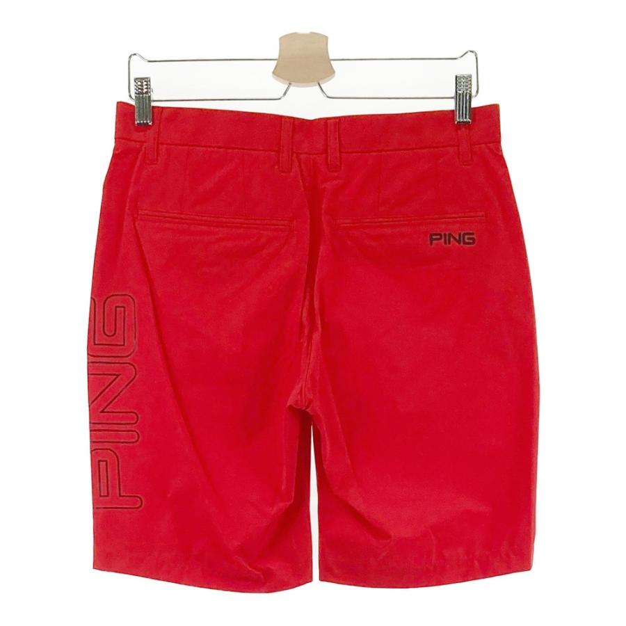 新品】PING ピン ハーフパンツ レッド系 S ゴルフウェア メンズ