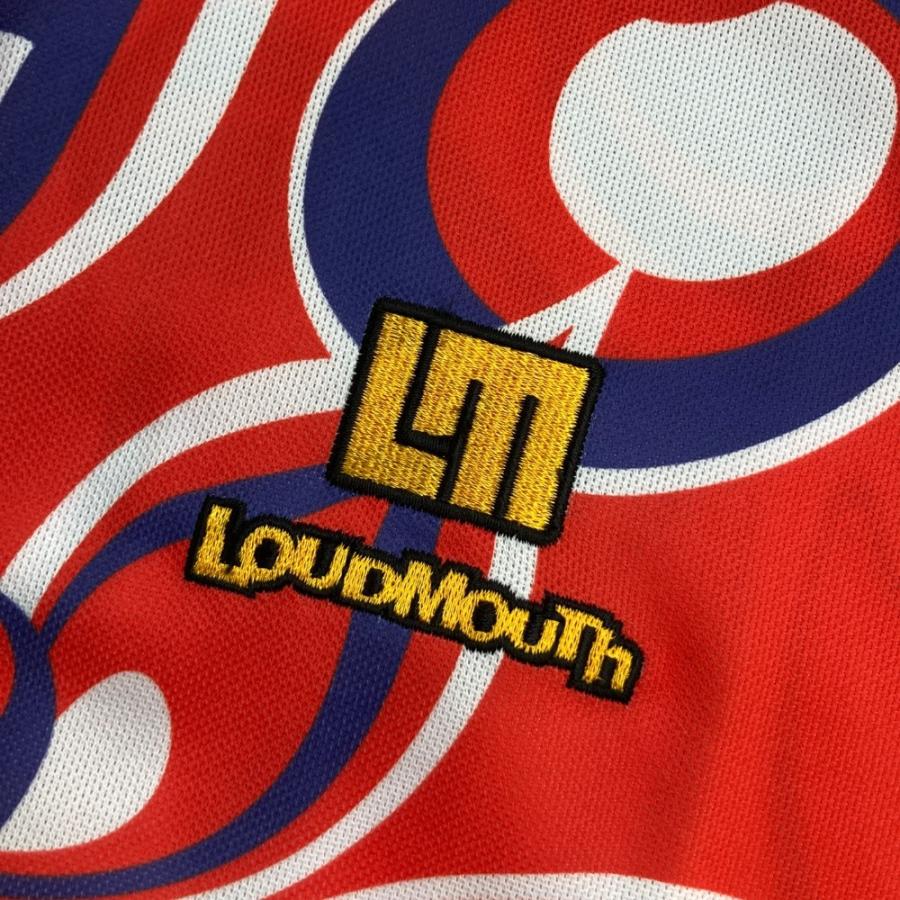 サイズ：LL LOUD MOUTH ラウドマウス  半袖ポロシャツ シャガデリック柄 レッド系 [240101445357] ゴルフウェア レディース ストスト 新品】LOUD MOUTH ラウドマウス 半袖ポロシャツ シャガデリック
