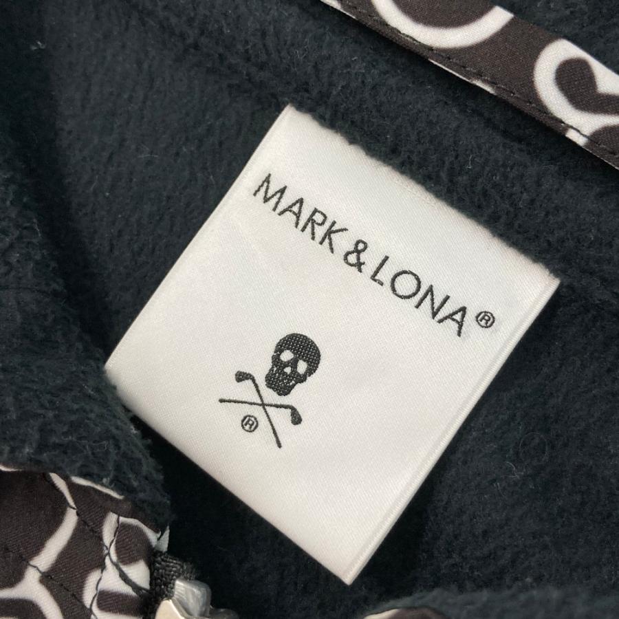 MARK&LONA マークアンドロナ 裏起毛 ジップ ジャケット 総柄 ブラック系 46 ゴルフウェア メンズ_5