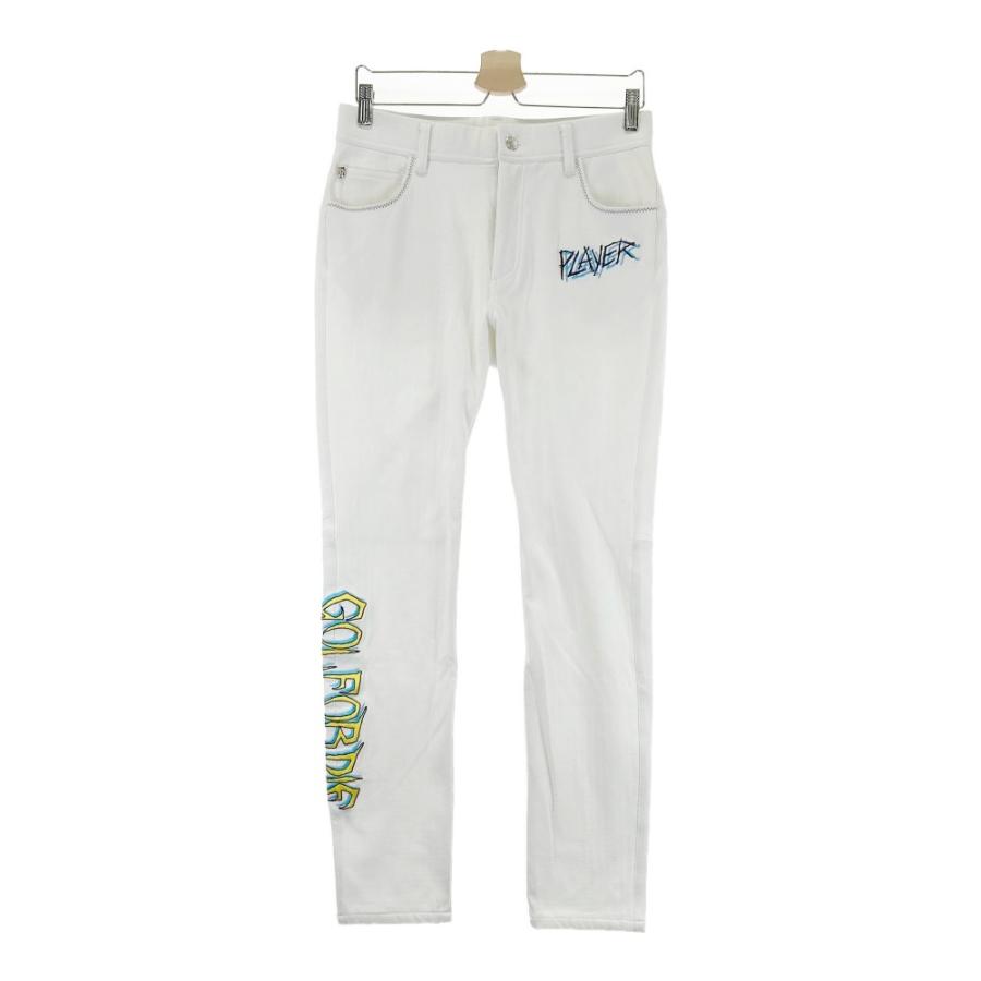 マーク&ロナ ゴルフパンツ 白 MARK&LONA (マークアンドロナ) ゴルフパンツ メンズ SIZE M