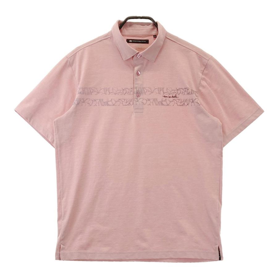 TRAVIS MATHEW トラビスマシュー 半袖ポロシャツ ピンク系 L