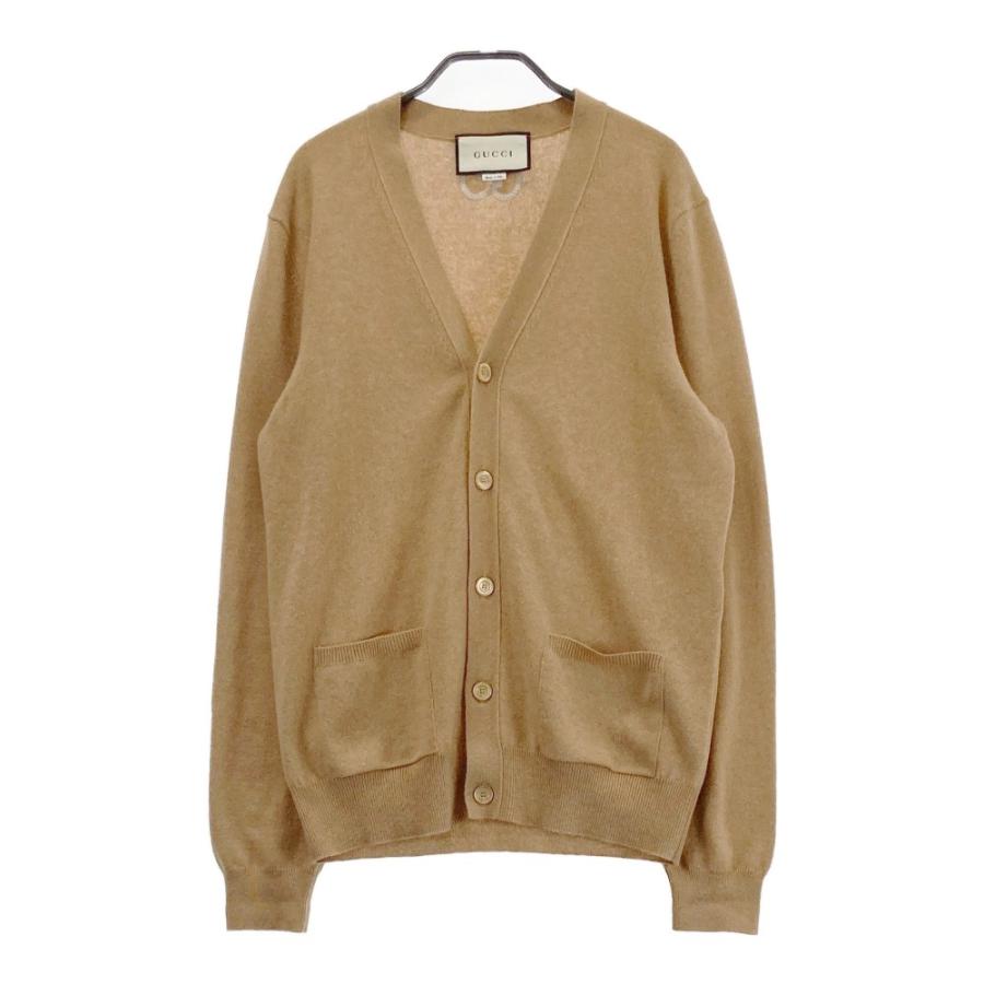 GUCCI ベージュ Vネック カーディガン