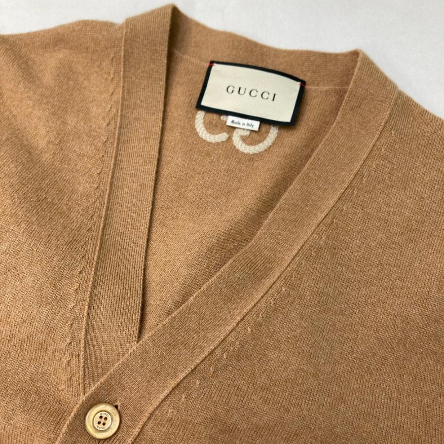 GUCCI グッチ 599866 カーディガン ベージュ系 M メンズ : ブランド