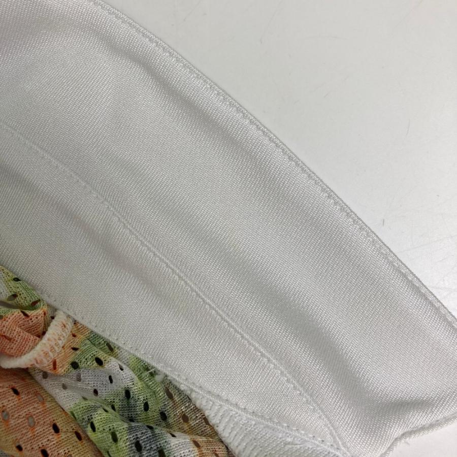 サイズ：4 RUSSELUNO ラッセルノ  メッシュ 半袖ポロシャツ スキッパー ボタニカル柄 ホワイト系 [240101446049] ゴルフウェア メンズ ストスト RUSSELUNO ラッセルノ メッシュ 半袖ポロシャツ スキッパー