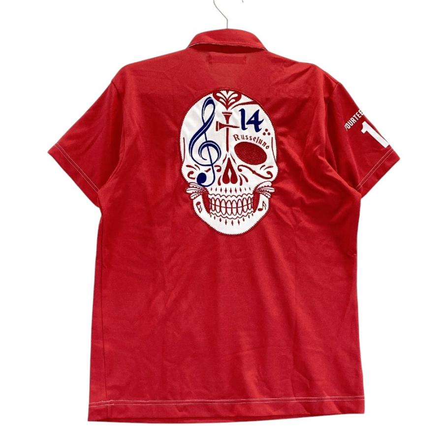 RUSSELUNO ラッセルノ 半袖ポロシャツ レッド系 5 ゴルフウェア