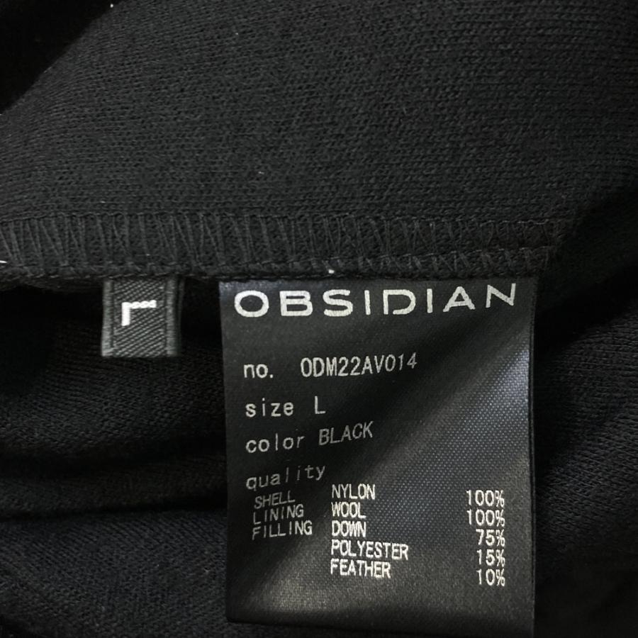 OBSIDIAN オブシディアン リバーシブル ダウンベスト ブラック系 L