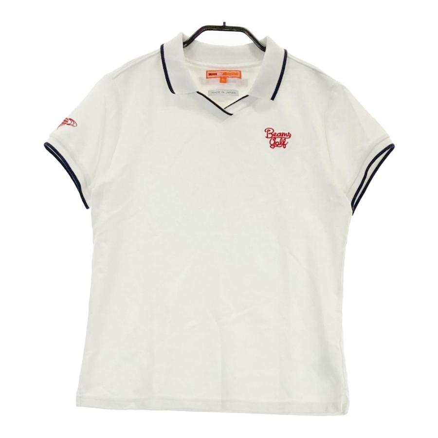 サイズ：L BEAMS GOLF ビームスゴルフ 2025年 半袖襟付きTシャツ  ホワイト系 [240101589114] ゴルフウェア メンズ ストスト スポーツ別 【美品】BEAMS GOLF ビームスゴルフ 2025年 半袖襟付きT