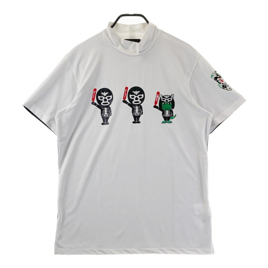 サイズ：2 DANCE WITH DRAGON ダンスウィズドラゴン  ハイネック半袖Tシャツ  ブラック系 [240101243549] ゴルフウェア メンズ ストスト DANCE WITH DRAGON ダンスウィズドラゴン ×仮面ライダー 2023年