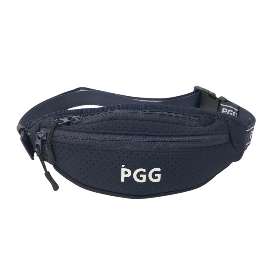 PEARLY GATES - PGG ウエストポーチ　ウエストバッグ　パーリーゲイツ　ボールポーチ　ゴルフ PGG PEARLY GATES パーリーゲイツ ウエストポーチ ネイビー系