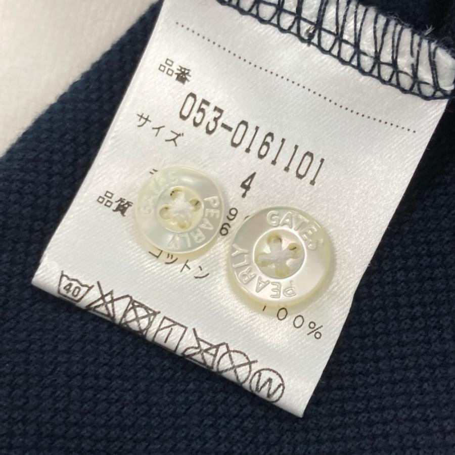 サイズ：4 PEARLY GATES パーリーゲイツ  長袖 ポロシャツ  ネイビー系 [240101417270] ゴルフウェア メンズ ストスト PEARLY GATES パーリーゲイツ 長袖ポロシャツ ネイビー系 4