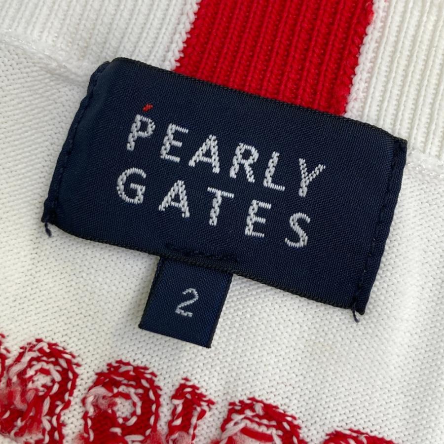 サイズ：2 PEARLY GATES パーリーゲイツ 2022年 ニットセーター  ホワイト系 [240101447324] ゴルフウェア レディース ストスト PEARLY GATES パーリーゲイツ 2022年 ニットセーター ホワイト系