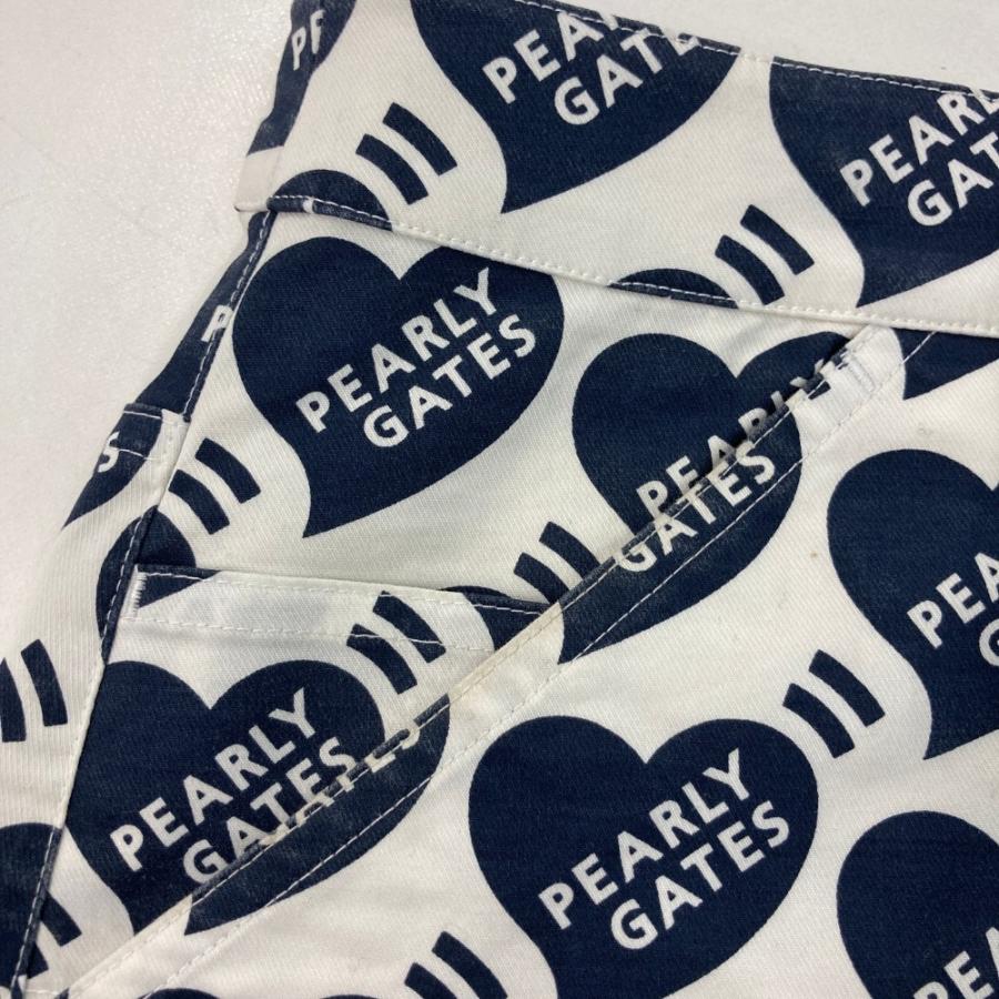 サイズ：1 PEARLY GATES パーリーゲイツ 2022年 ストレッチスカート ハート総柄 ホワイト系 [240101447337] ゴルフウェア レディース ストスト PEARLY GATES パーリーゲイツ 2022年 ストレッチスカート ハート総柄