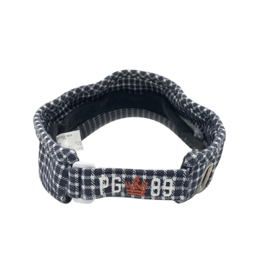 PEARLY GATES パーリーゲイツ サンバイザー チェック柄 ネイビー系 FR