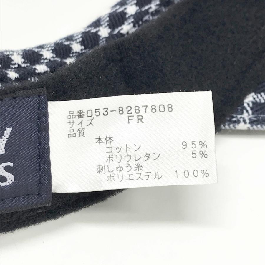 PEARLY GATES パーリーゲイツ サンバイザー チェック柄 ネイビー系 FR