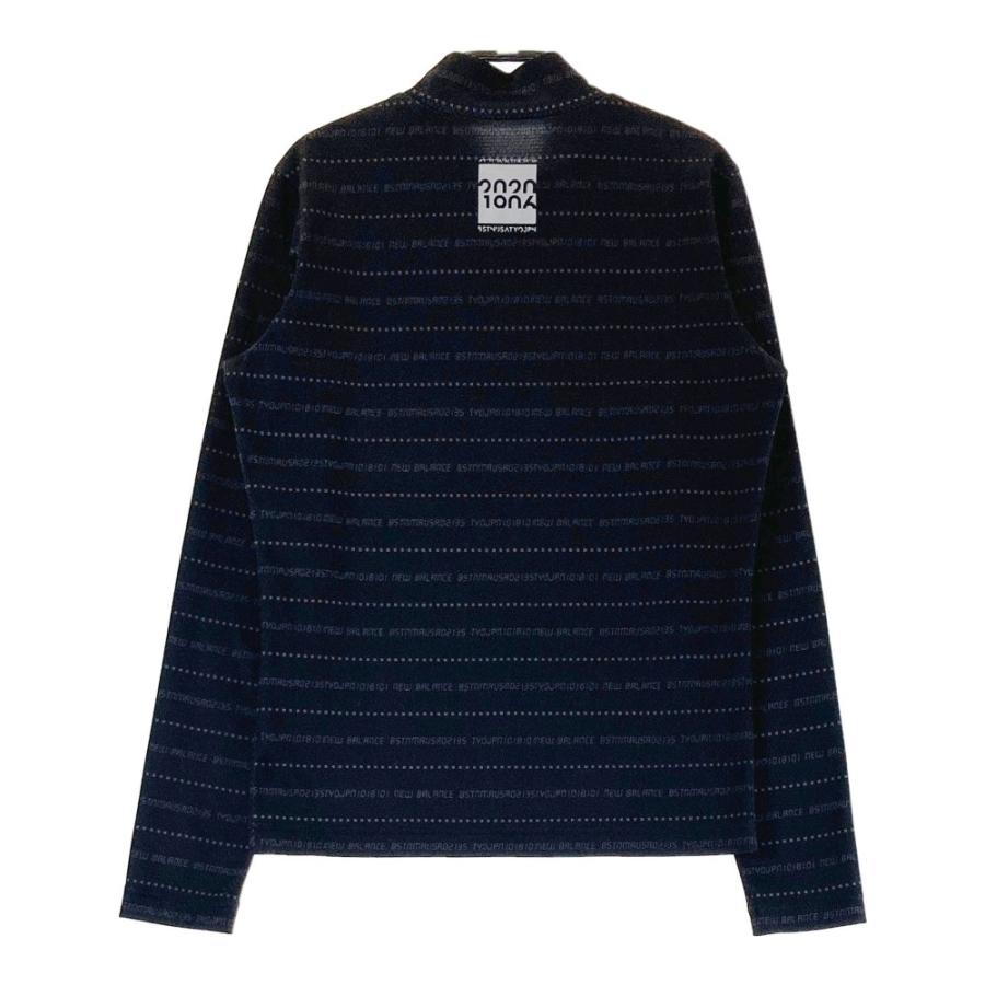 サイズ：0 NEW BALANCE GOLF ニューバランス  ハイネック 長袖Tシャツ ロゴ総柄 ブラック系 [240101337823] ゴルフウェア レディース ストスト NEW BALANCE GOLF ニューバランス ハイネック 長袖Tシャツ 総柄