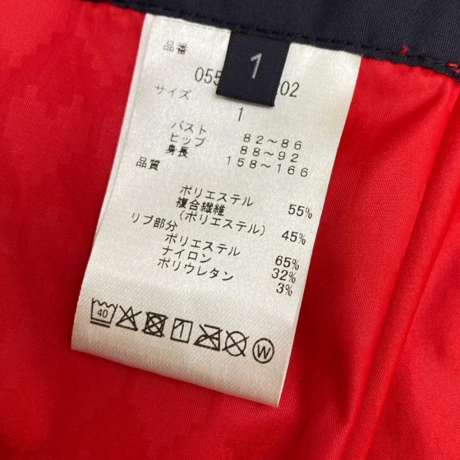 【美品】PEARLY GATES パーリーゲイツ フルジップナイロンジャケット ハート総柄 レッド系 1 ゴルフウェア レディース_7