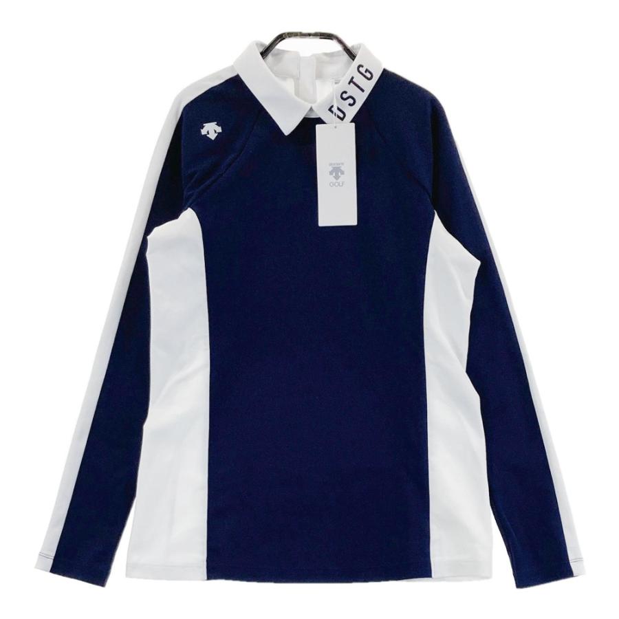 DESCENTE ゴルフシャツ レディース ネイビー 新品】DESCENTE GOLF デサントゴルフ 長袖襟付きTシャツ