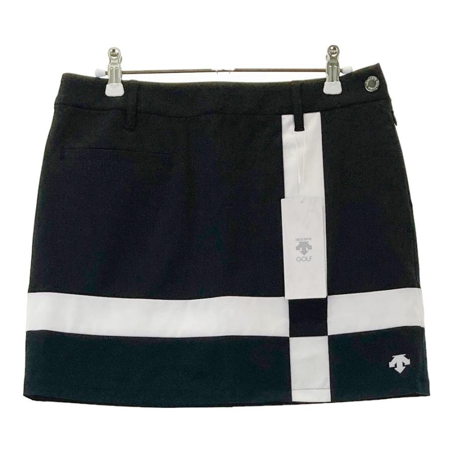 【美品】DESCENTE レディース ゴルフスカート ブラック　L DESCENTE GOLF デサントゴルフ インナー付きスカート ブラック系 L