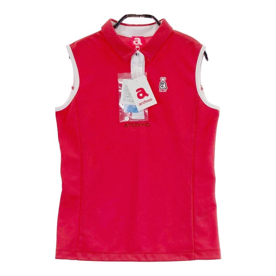 archivio - （新品）アルチビオ　ノースリーブポロ　サイズ38 新品】ARCHIVIO アルチビオ ノースリーブポロシャツ レッド系 38
