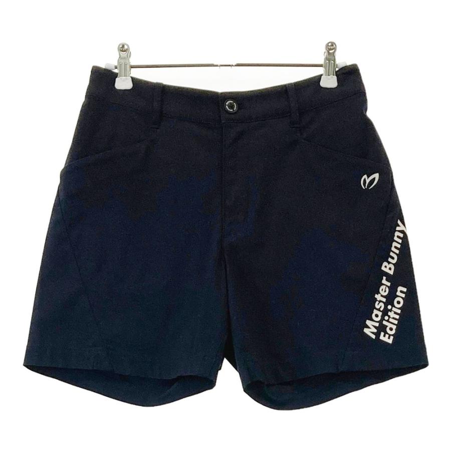 サイズ：0 MASTER BUNNY EDITION マスターバニーエディション  サイドロゴ ストレッチショートパンツ  ネイビー系 [240101447994] ゴルフウェア レディース ストスト MASTER BUNNY EDITION マスターバニーエディション サイドロゴ