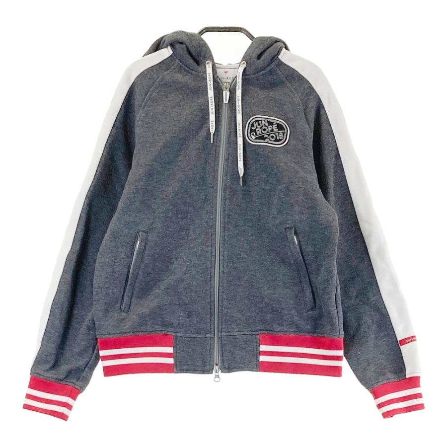 サイズ：M JUN&amp;ROPE ジュン アンド ロペ  ジップパーカー  グレー系 [240101448189] ゴルフウェア レディース ストスト JUN&ROPE ジュン アンド ロペ ジップパーカー グレー系 M ゴルフ