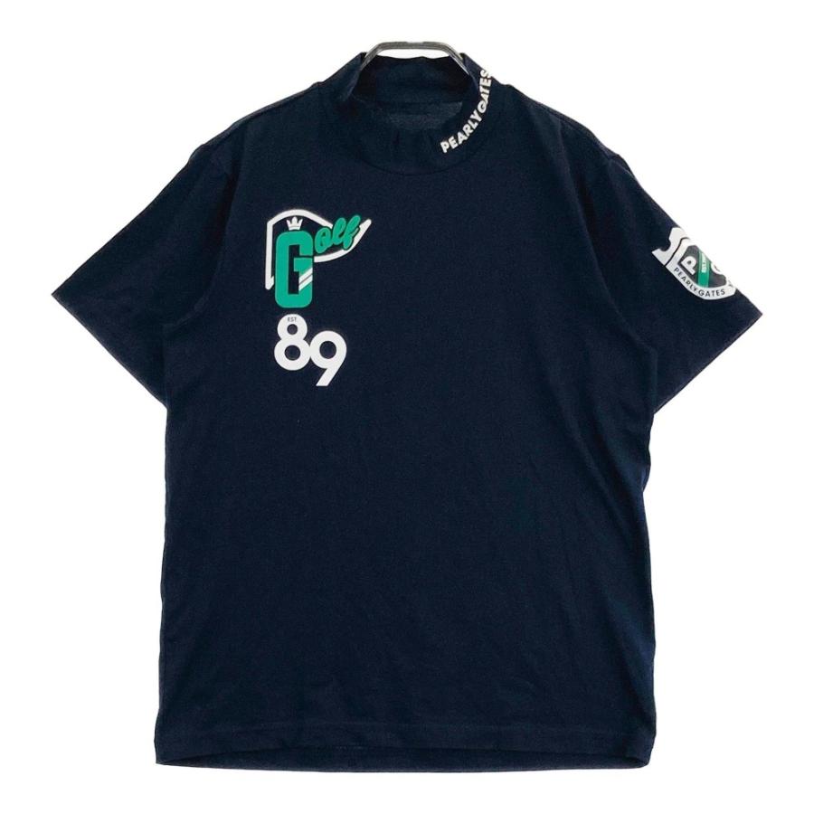 PEARLY GATES パーリーゲイツ ハイネック 半袖Tシャツ ネイビー