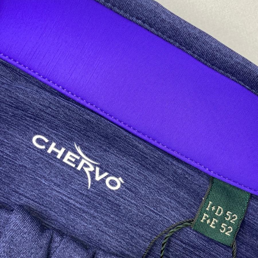 新品】CHERVO シェルボ 長袖ハーフジップTシャツ ネイビー系 52 ゴルフ