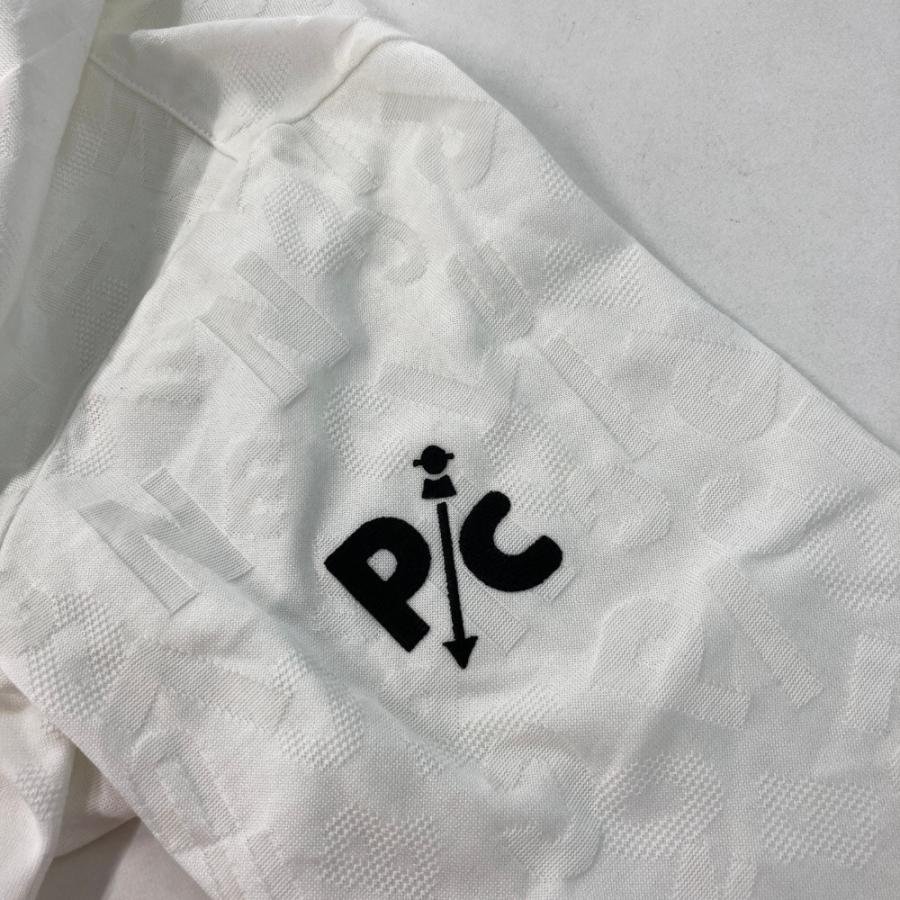 新品】PICONE CLUB ピッコーネクラブ 長袖ポロシャツ 総柄 ホワイト系