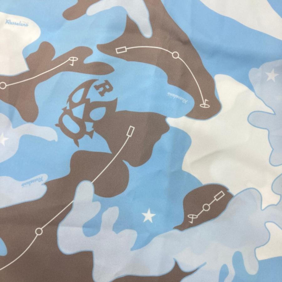 RUSSELUNO ラッセルノ 半袖シャツ ルチャ 総柄 ブルー系 7