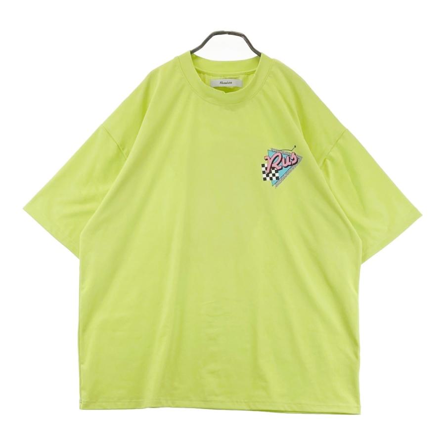 サイズ：6 RUSSELUNO ラッセルノ  モックネック 半袖Tシャツ バックプリント グリーン系 [240101449738] ゴルフウェア メンズ ストスト RUSSELUNO ラッセルノ モックネック 半袖Tシャツ バックプリント