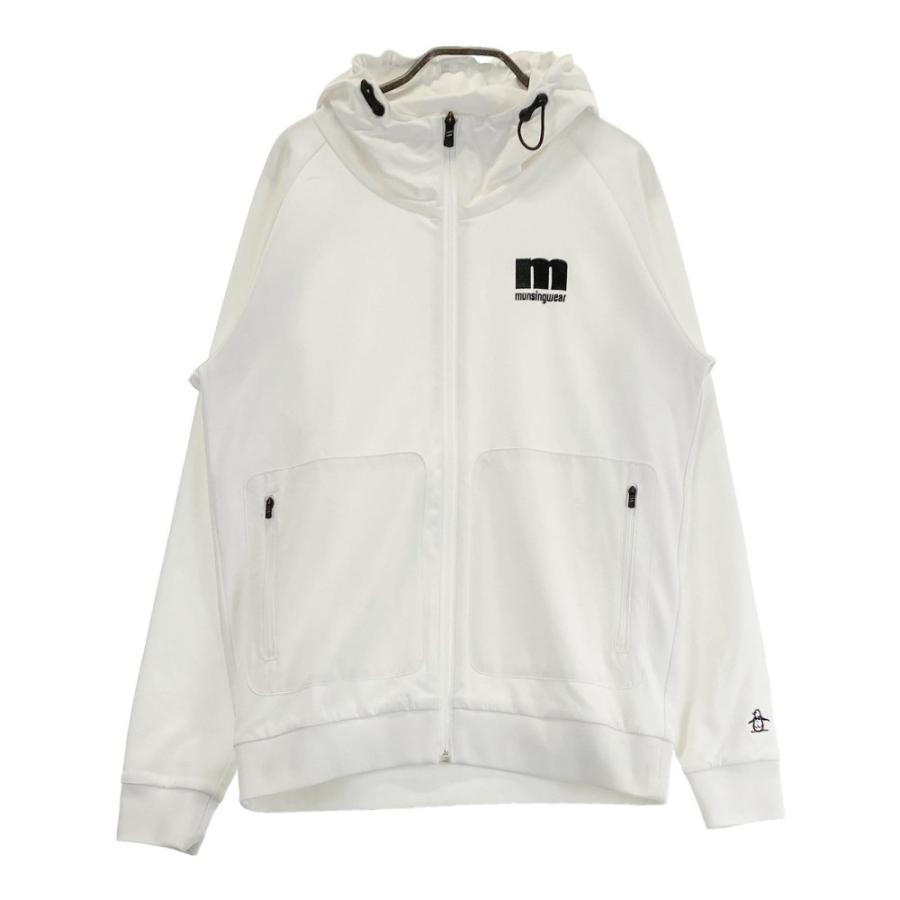 サイズ：M MUNSING WEAR マンシングウェア  ハーフジップパーカー  ホワイト系 [240101421440] ゴルフウェア レディース ストスト MUNSING WEAR マンシングウェア ハーフジップパーカー ホワイト