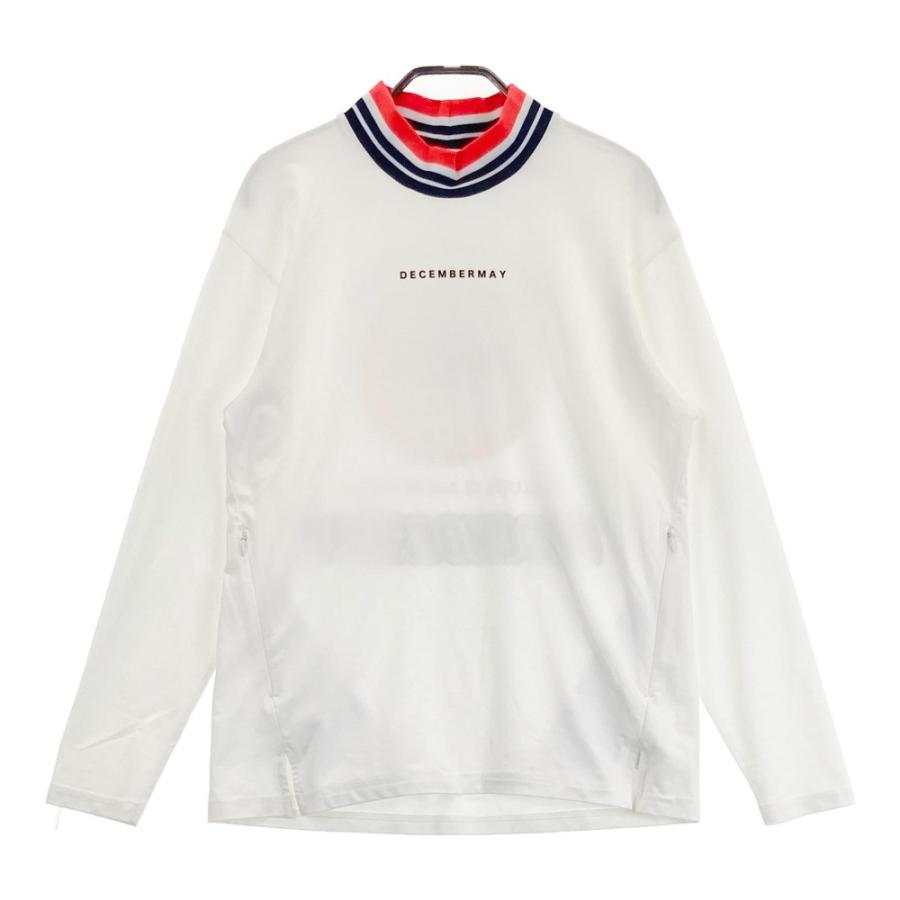 DECEMBER MAY ゴルフモックネックTシャツ DECEMBERMAY ディセンバーメイ モックネック半袖Tシャツ 総柄