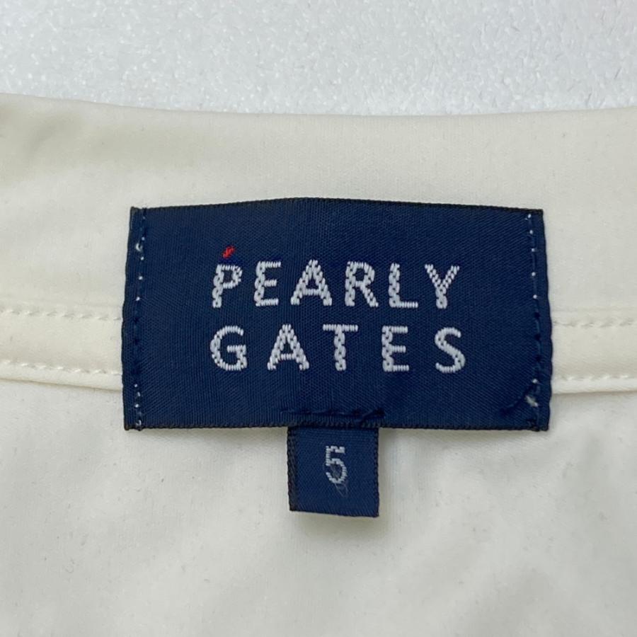 サイズ：5 PEARLY GATES パーリーゲイツ  半袖Tシャツ ロゴプリント  ホワイト系 [240101450200] ゴルフウェア メンズ ストスト PEARLY GATES（パーリーゲイツ） 半袖Tシャツ ロゴプリント ホワイト系