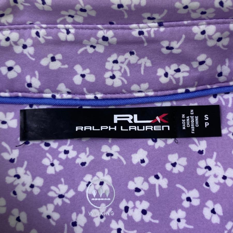 RLX ラルフローレン 半袖ポロシャツ ボタンダウン 花柄 パープル系 S