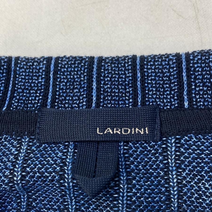 LARDINI ネイビー ストライプ テーラードジャケット LARDINI ネイビー ストライプ テーラードジャケット LARDINI