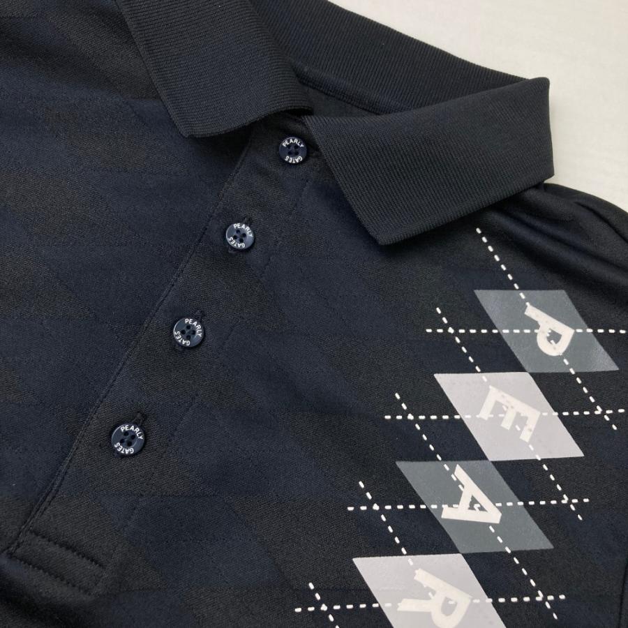 パーリーゲイツアーガイル柄半袖ポロシャツサイズM