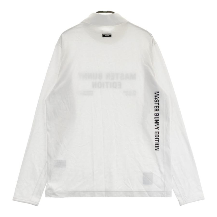 サイズ：4 MASTER BUNNY EDITION マスターバニーエディション  ハイネック 長袖Tシャツ MBEX2010プリント  ブラック系 [240101446948] ゴルフウェア メンズ ストスト サイズ：4 MASTER BUNNY EDITION マスターバニーエディション