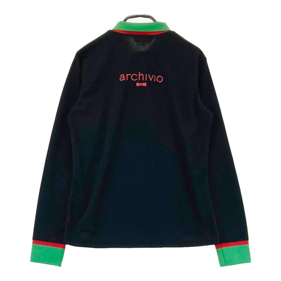 サイズ：38 ARCHIVIO アルチビオ  襟付 長袖Tシャツ  ブラック系 [240101489305] ゴルフウェア レディース ストスト ARCHIVIO アルチビオ 長袖Tシャツ ブラック系 38 ゴルフウェア