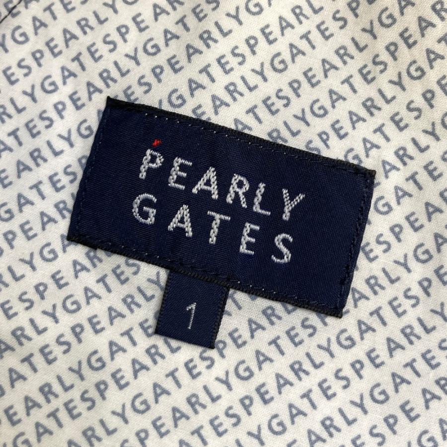 PEARLY GATES パーリーゲイツ 2023年モデル ストレッチスカート ロゴ ストライプ柄 ネイビー系 1 ゴルフウェア レディースの画像