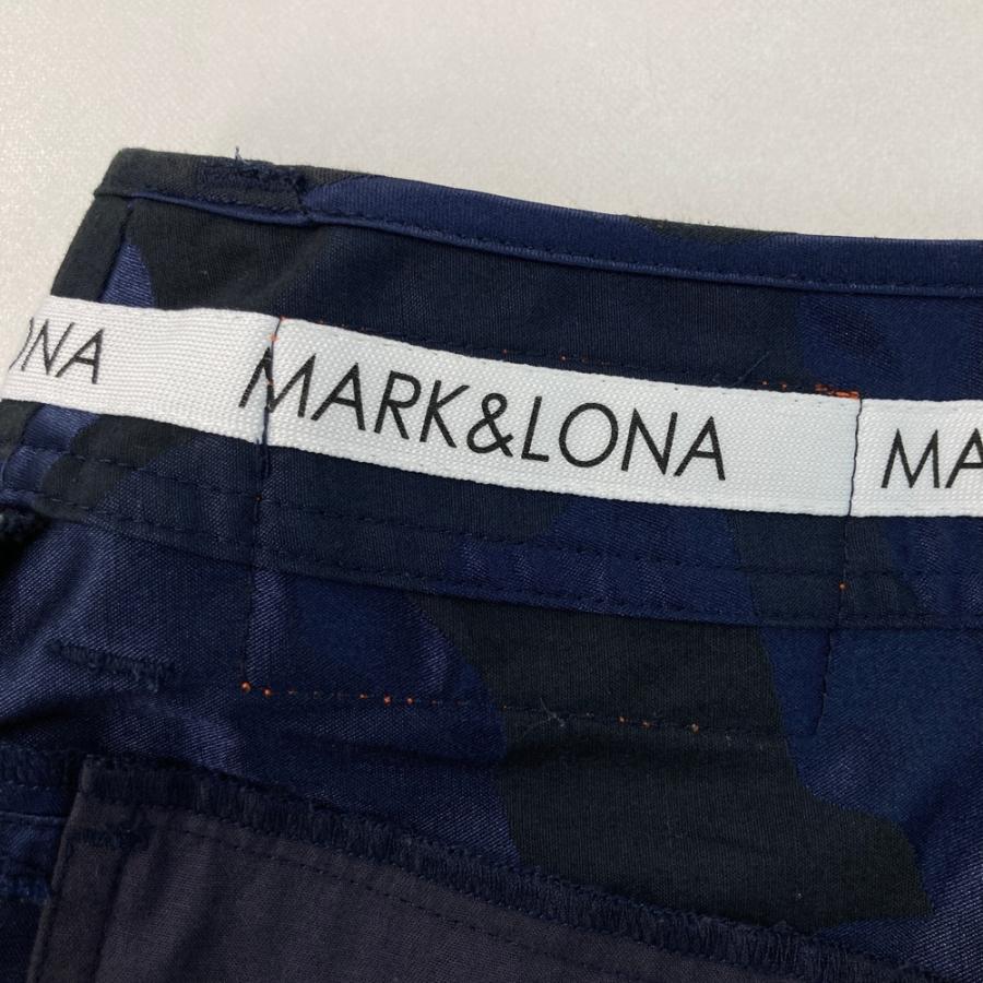 MARK&LONA スカート 38 MARK&LONA マークアンドロナ スカート 黒×白 ウエストゴム ロゴ