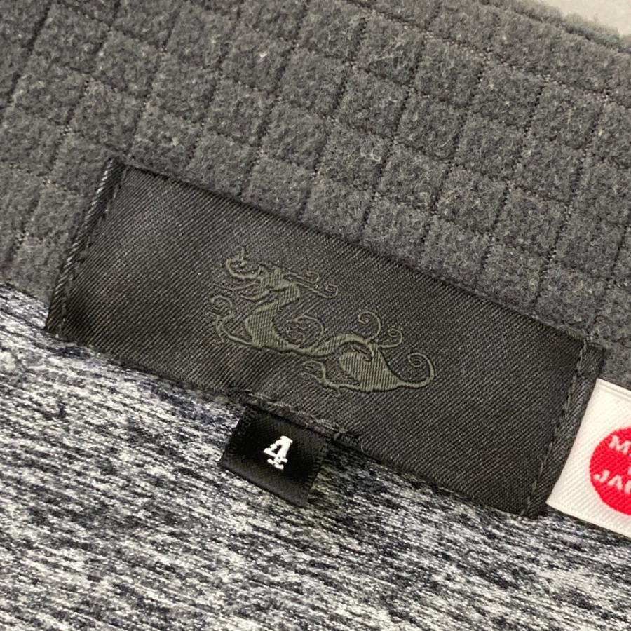 サイズ：4 DANCE WITH DRAGON ダンスウィズドラゴン  長袖ハーフジップTシャツ  グレー系 [240101450970] ゴルフウェア メンズ ストスト Dance With Dragon（ダンスウィズドラゴン） 長袖ハーフジップTシャツ