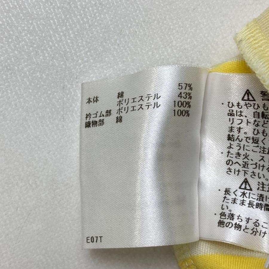 MUNSING WEAR マンシングウェア 半袖ワンピース ボーダー柄 イエロー系