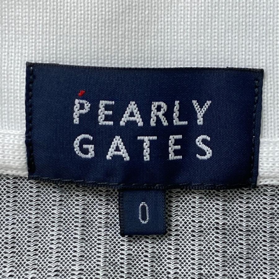 PEARLY GATES（パーリーゲイツ） 半袖ポロシャツ ストライプ柄 グレー