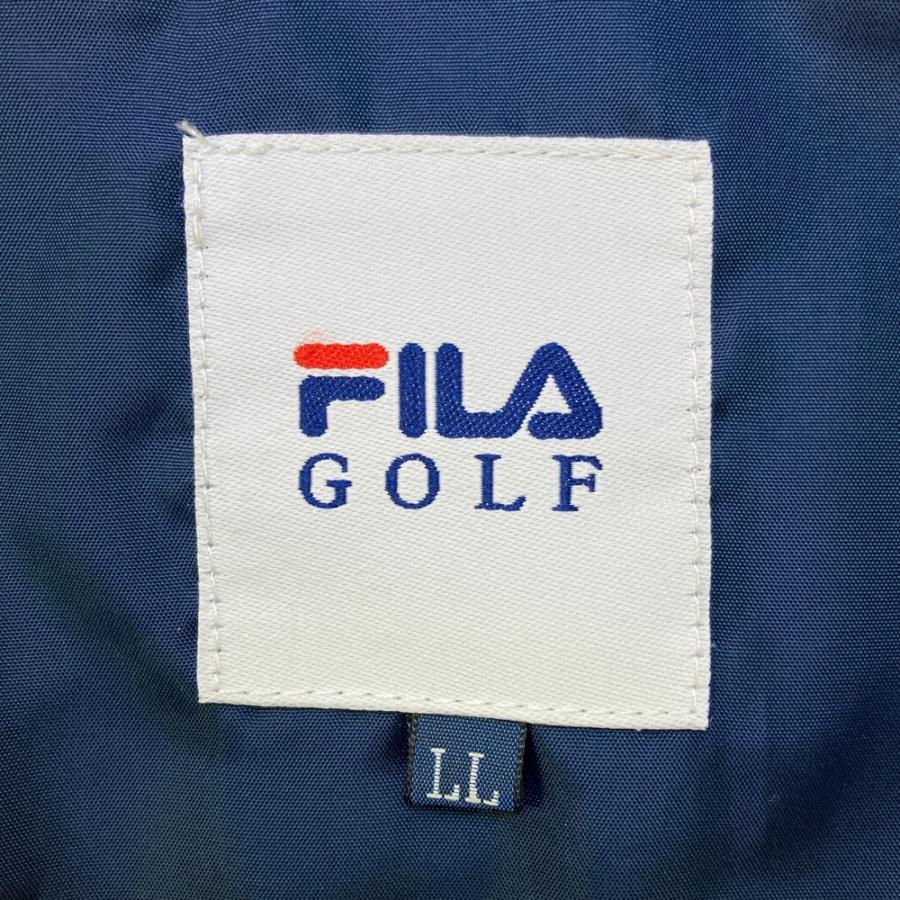 FILA GOLF フィラゴルフ 中綿 ジップジャケット チェック柄 レッド系
