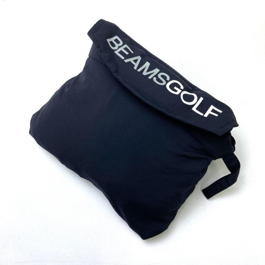 サイズ：S BEAMS GOLF ビームスゴルフ  ハーフジップ 長袖ブルゾン ポケッタブル  ブラック系 [240101451888] ゴルフウェア メンズ ストスト BEAMS GOLF ビームスゴルフ ハーフジップ 長袖ブルゾン ポケッタブル
